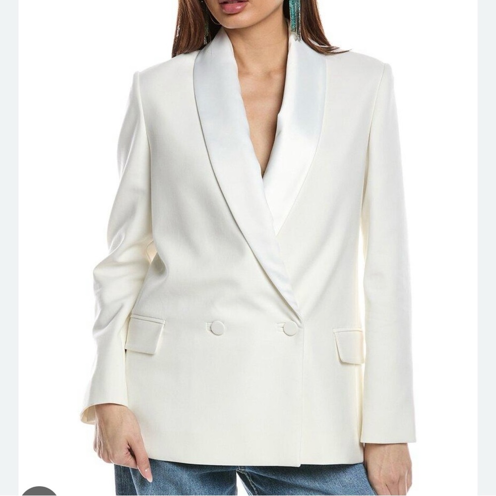 Allsaints Ivory White Tux Blazer